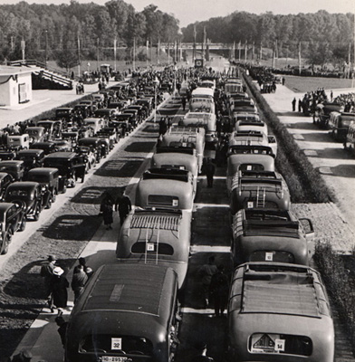 Einweihung der Autobahnstrecke Bruchsal-Karlsruhe am 1. Oktober 1937. StadtAK 8/Alben 5, S. 135b